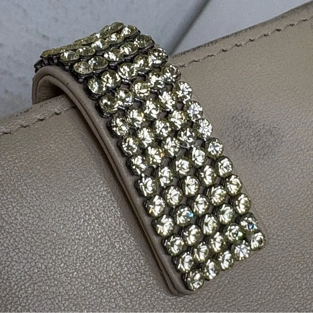 SWAROVSKI Rhinestone Leather Wallet *minor flaws*
